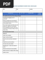 Emergency Response Equipment Inspection Checklist - Annually