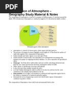 Composition of Atmosphere Notes