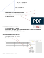 Ms Word Exercises Creating Tables: How To Create Table