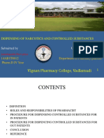 Distribution of Narcotic and Other Controlled Substances