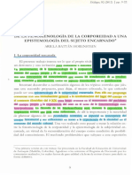 Battán Horenstein - de La Fenomenología de La Corporiedad A Una Epistemología Del Sujeto Encarnado