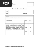 Evaluación 6° Agosto Genero Lirico