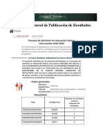 Sistema General de Publicación de Resultados: Inicio