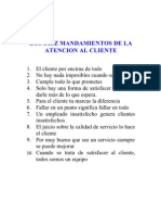 10 Mandamientos Atencion Al Cliente