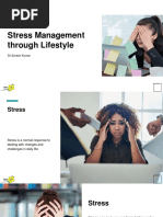 Stress Management Through Lifestyle: DR - Suresh Kumar