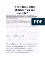 Qué Es El Fideicomiso Inmobiliario y en Qué Consiste