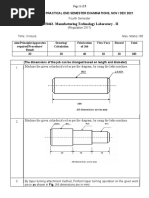 ME8462-Manufacturing Technology Laboratory - II