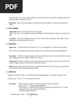 Milk Testing Procedures