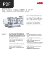 Gas-Insulated Switchgear ELK-3 C, 420 KV: High Performance in A Compact Design