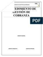 Procedimiento de Gestión de Cobranza