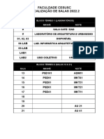 Localização de Salas 2022.2 - Mural