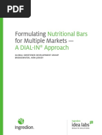 Formulating For Multiple Markets - : Nutritional Bars A Dial-In Approach