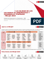 Medición de La Calidad de Los Entornos de Aprendizaje y Desarrollo Temprano - MELQO 2019