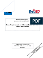 Q1 Module 5-Week 5-Loan Requirements of Different Banks and Non Bank Institutions