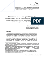 Planteamiento Del Problema de Investigación Científica en Educación