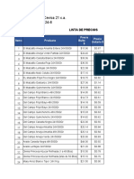 Lista de Precios Al 07-07-2021 Distribuidora Cevica