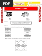 Sinonimos para Niños de Primero de Primaria