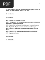 Análisis A La Ley No36 Sobre Porte y Tenencia de Armas.