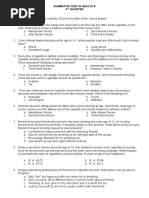 Summative Test in Health 8 4 Quarter TEST I: Multiple Choice Direction: Read The Test Items Carefully. Encircle The Letter of The Correct Answer