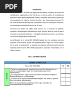 Actividad. 5.2. Lista de Verificacion Norma ISO 9001 2015 y GTH - Reyes Jimenez Rodolfo Andre