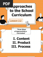 Lesson 2.2 Approaches To The School Curriculum