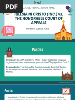 Iglesia Ni Cristo Inc. vs. The Honorable Court of Appeals