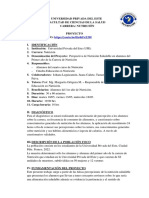 PROYECTO - Perspectiva de Nutrición Saludable en Alumnos Del Primer Año de La Carrera de Nutrición