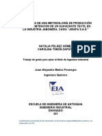 Propuesta de Una Metodología de Producción para La Obtencion de Suavisante Textil en Industria Jabonera