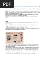 Supply Chain Practices of Three European Apparel Companies