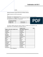 Formato Solicitudes RUC Inscripcion - Persona Natural