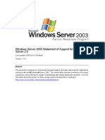 Windows Server 2003 Statement of Support For Proxy Server 2.0