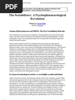 The Sociabilisers A Psycho Pharmacological Revolution