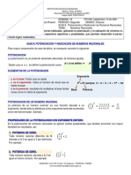 Guia 8. P0tenciacion y Radicacion de Numeros Racionales Matematicas Grado 8o Enna