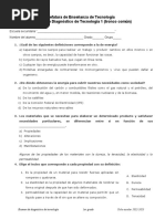 DIAGNÓSTICO DE TECNOLOGÍA 1er GRADO 2022-2023