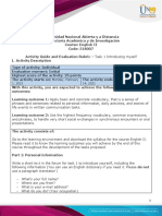 Activity Guide and Evaluation Rubric - Unit 1 - Task 1 - Introducing Myself