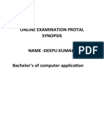 Online Examination Protal Synopsis