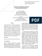 Requirements Classification and Reuse: Crossing Domain Boundaries