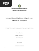 A Study of Historical Significance of Eugenio Daza y Salazar To The Boronganons