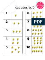 Fichas de Asociación Número Cantidad