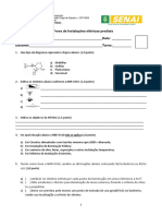 1 Prova de Instalações Eletricas