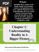 Grade 12 Philosophy of The Human Person Lesson 1 Understanding Reality in A Bigger Picture