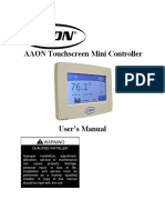 AAON Touchscreen Mini Controller Manual 160425