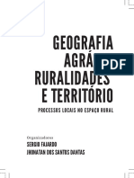 Geografia Agrária, Ruralidades e Território: Processos Locais No Espaço Rural