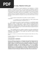 Manifiesto Del Frente Popular