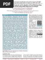 Formulation, Development and Evaluation of Fast Disintegrating Tablet of Piroxicam Using Solid Dispersion Technique