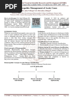 Homoeopathic Management of Acute Cases