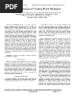 Implementation of Floating Point Multiplier
