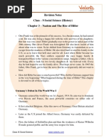 CBSE Class 9 History Chapter 3 Notes - Nazism and The Rise of Hitler