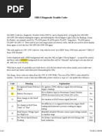 1991-1995 Jeep Cherokee XJ OBD-I Diagnostic Trouble Codes