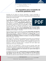 Circular Auteco SAS No. 016-22 Actualización de Requisitos para El Trámite de Cobros A Servicio Posventa 2022